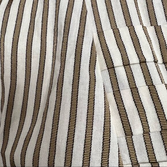 Jones New York pleated front striped button down. S - Picture 6 of 7